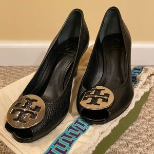 Tory Burch peep toe wedge sandal